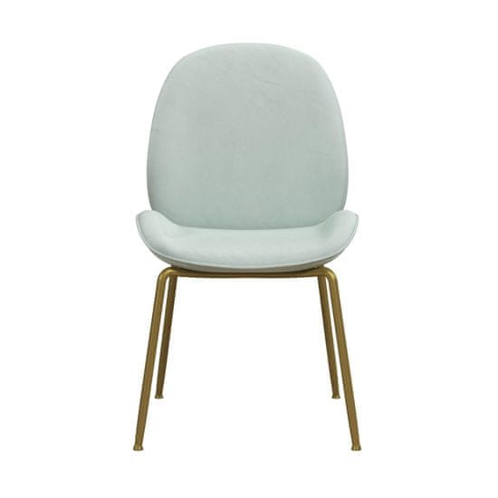 Danish Style Jídelní židle Devon, samet, bílá