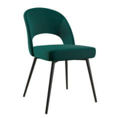 Danish Style Jídelní židle Chantal, samet, zelená