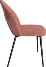 Danish Style Jídelní židle Chantal, samet, růžová