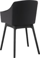Danish Style Jídelní židle Bora (SET 2 ks), plast, černá