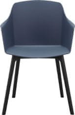 Danish Style Jídelní židle Bora (SET 2 ks), plast, modrá