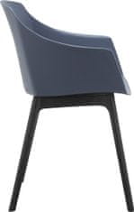 Danish Style Jídelní židle Bora (SET 2 ks), plast, modrá
