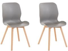 Danish Style Jídelní židle Lance (SET 2 ks), plast, šedá