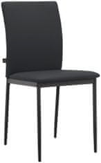 Danish Style Jídelní židle Pavia (SET 2 ks), syntetická kůže, černá