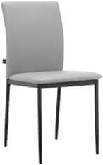 Danish Style Jídelní židle Pavia (SET 2 ks), syntetická kůže, šedá