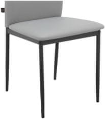 Danish Style Jídelní židle Pavia (SET 2 ks), syntetická kůže, šedá