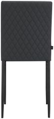 Danish Style Jídelní židle Pavia (SET 2 ks), syntetická kůže, černá
