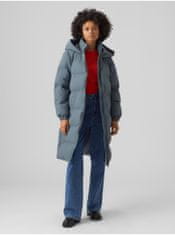 Vero Moda Modrý dámský zimní prošívaný kabát VERO MODA Noe XL