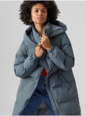 Vero Moda Modrý dámský zimní prošívaný kabát VERO MODA Noe XL
