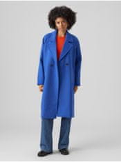 Vero Moda Modrý dámský kabát s příměsí vlny VERO MODA Hazel XS