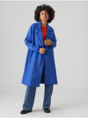Vero Moda Modrý dámský kabát s příměsí vlny VERO MODA Hazel XS