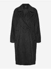 Vero Moda Černý dámský kabát s příměsí vlny VERO MODA Hazel XS