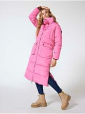 ONLY Růžový dámský prošívaný kabát ONLY Nora XS