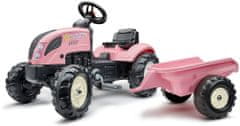 Falk Šlapací traktor Country Star s valníkem růžový