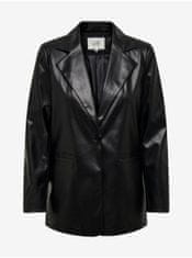 Jacqueline de Yong Černé dámské koženkové sako JDY Fox XL