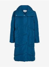 VILA Modrý dámský zimní prošívaný kabát VILA Vipauli M