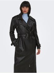 ONLY Černý dámský koženkový kabát ONLY Freja L