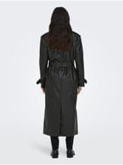 ONLY Černý dámský koženkový kabát ONLY Freja L