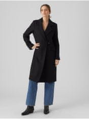 Vero Moda Černý dámský kabát s příměsí vlny VERO MODA Reno XS