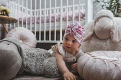 ENIE BABY Čepice dětská turban Pink Leaves dívka 3-6m
