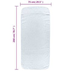 Vidaxl Plážové osušky 2 ks bílé 75 x 200 cm textil 400 GSM