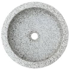 Vidaxl Umyvadlo na desku šedé kulaté Φ 41 x 14 cm keramika