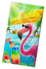 EXCELLENT Plážová osuška 70x150 cm - Tropic Flamingo