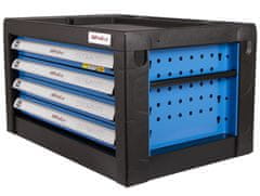 AHProfi Přenosná skříňka na nářadí, 4 zásuvky, 690x460x405mm - AH010003