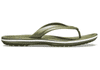 Crocband Flip-Flops pro muže, 46-47 EU, M12, Žabky, Pantofle, Sandály, Army Green/White, Zelená, 11033-37P