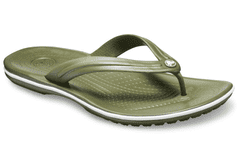 Crocs Crocband Flip-Flops Unisex, 36-37 EU, M4W6, Žabky, Pantofle, Sandály, Army Green/White, Zelená, 11033-37P