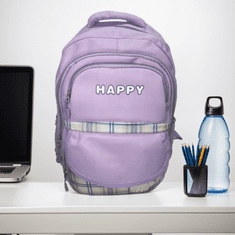 Bábätkám Školní batoh HAPPY fialový