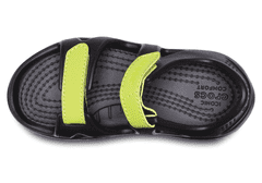 Crocs Swiftwater River Sandals pro děti, 30-31 EU, C13, Sandály, Pantofle, Black/Volt Green, Černá, 204988-09W