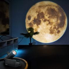 Northix Lampa projektoru na baterie - měsíc 