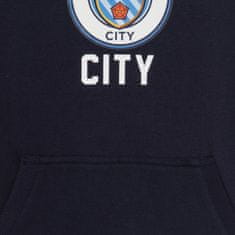 FotbalFans Mikina Manchester City FC, kapuce, tmavě modrá | L