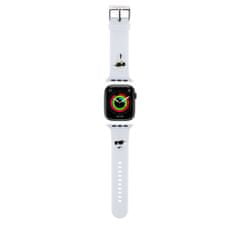 Karl Lagerfeld Řemínek Karl and Choupette Head NFT pro Apple Watch 38-40 bílý