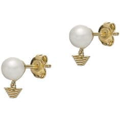 Emporio Armani Elegantní pozlacené náušnice s perlami EG3583710