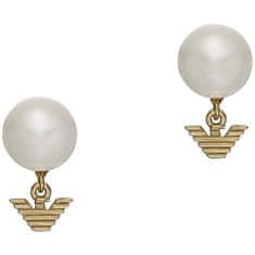 Emporio Armani Elegantní pozlacené náušnice s perlami EG3583710