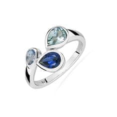 JVD Hravý stříbrný prsten s barevnými zirkony SVLR0120SH8MZ (Obvod 52 mm)