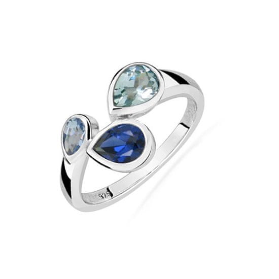 JVD Hravý stříbrný prsten s barevnými zirkony SVLR0120SH8MZ