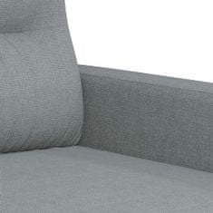 shumee 3dílná sedací souprava s polštáři světle šedá textil