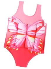 EXCELLENT Dětské plavky s plováky vel. 104 - Růžový motýl