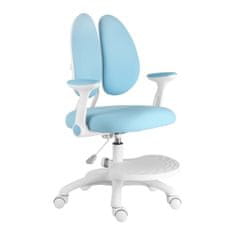 KUPŽIDLE Dětská rostoucí židle SPLIT — látka, bílá / modrá