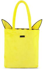 CurePink Shopping taška na rameno Pokémon: Pikachu (objem 13 litrů|35 x 37 x 10 cm) žlutý polyester