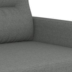 shumee 3dílná sedací souprava s polštáři tmavě šedá textil