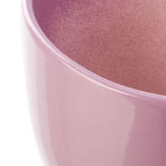 botle Donička z keramiky 19x15 cm, podstavce pudrově růžová