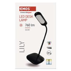 Emos LED stolní lampa LILY, černá