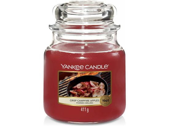 Yankee Candle Vonná svíčka Classic ve skle střední Crisp Campfire Apples 411 g