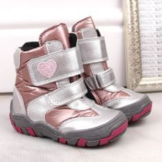 Dívčí zateplené boty na suchý zip velikost 25