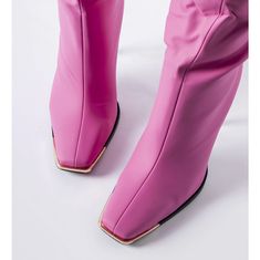 Růžové boty na vysokém jehlovém podpatku velikost 39