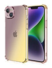 TopQ Kryt iPhone 13 Shock duhový purpurovo-žlutý 109770